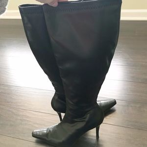 Black knee high boots